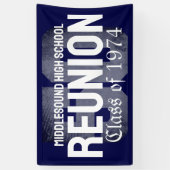 Klassische, fette 50-jährige High School Wiederseh Banner (Vertikal)