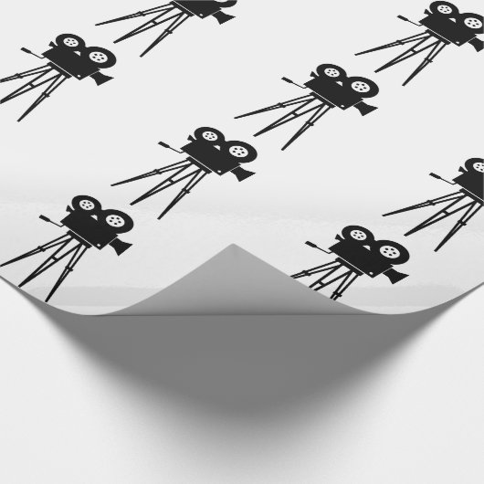 Klassische Film-Kamera Geschenkpapier (Ecke)