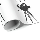 Klassische Film-Kamera Geschenkpapier (Rolleneckpunkt)