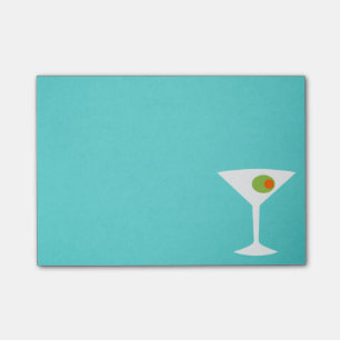 Klassische Film-Martini-Post-Itanmerkungen Post-it Klebezettel