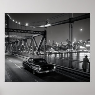Klassische Film-Noir-Brücke Poster