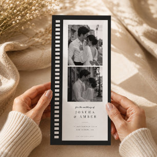 Klassische Filmrolle Save-the-Date-Hochzeitskarte.