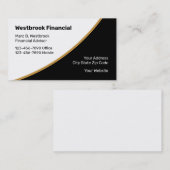 Klassische Finanzdienstleistungen Visitenkarte (Vorne/Hinten)
