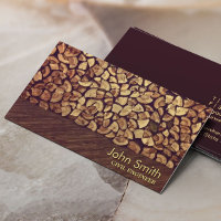 Klassische Firewood Zivil Engineer Business Card