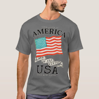 Klassische Flagge Amerikas T-Shirt