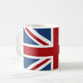 Klassische Flagge der Union Jack UK Kaffeetasse (Vorderseite Links)