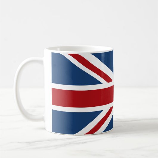 Klassische Flagge der Union Jack UK Kaffeetasse (Links)