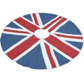 Klassische Flagge der Union Jack UK Polyester Weihnachtsbaumdecke (Schrägansicht)