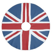 Klassische Flagge der Union Jack UK Polyester Weihnachtsbaumdecke (Vorderseite)