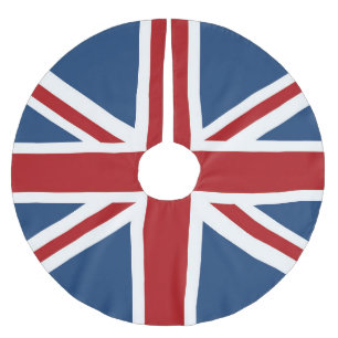 Klassische Flagge der Union Jack UK Polyester Weihnachtsbaumdecke