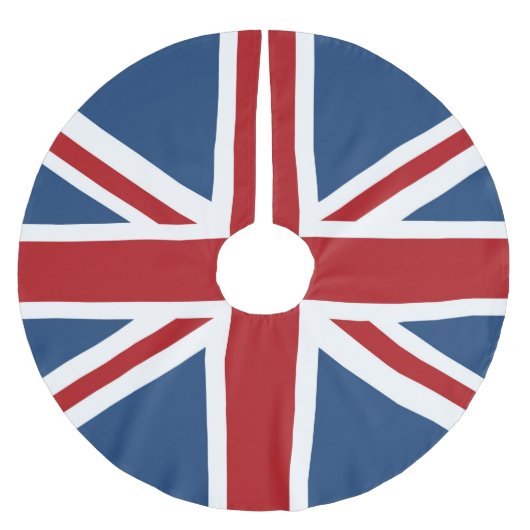 Klassische Flagge der Union Jack UK Polyester Weihnachtsbaumdecke (Vorderseite)