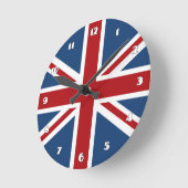 Klassische Flagge der Union Jack UK Runde Wanduhr (Winkel)