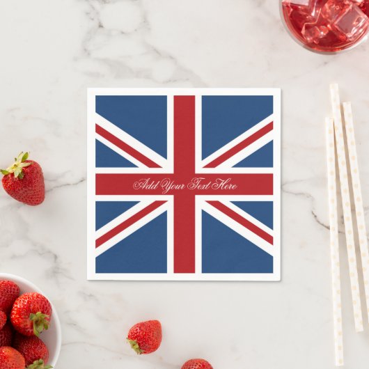 Klassische Flagge der Union Jack UK Serviette (Beispiel)