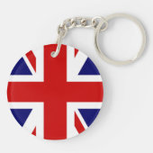 Klassische Flagge des Vereinigten Königreichs Schlüsselanhänger (Rückseite)
