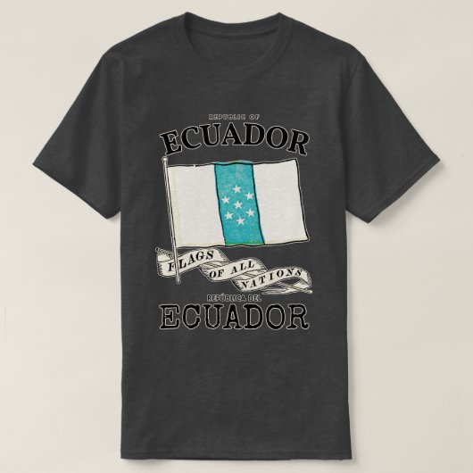 Klassische Flagge Ecuadors T-Shirt (Design vorne)