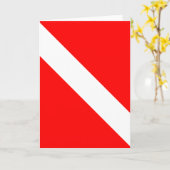 Klassische Flagge für Taucher Karte (Gelbe Blume)