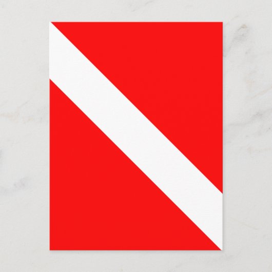 Klassische Flagge für Taucher Postkarte (Vorderseite)