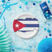 Klassische Flagge Kubas Pappteller (Party)