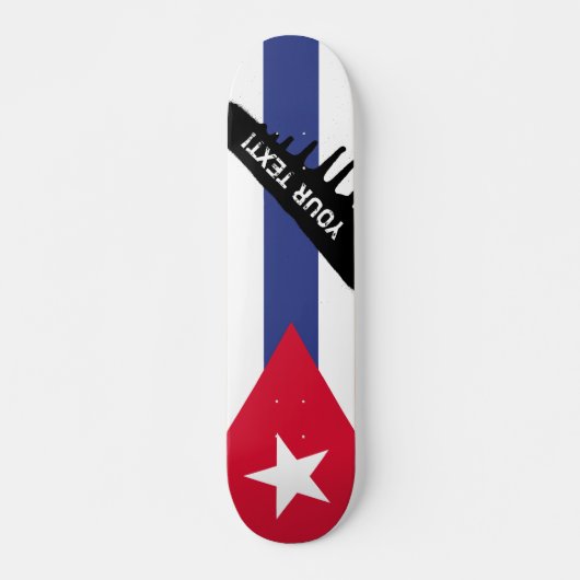 Klassische Flagge Kubas Skateboard (Vorne)