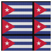 Klassische Flagge Kubas Stoff (Nahaufnahme)