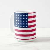 Klassische Flagge USA Kaffeetasse (Vorderseite Links)