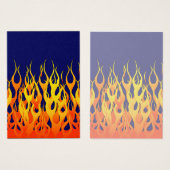 Klassische Flammenfeuer auf blauem Navy (Vorne & Hinten)