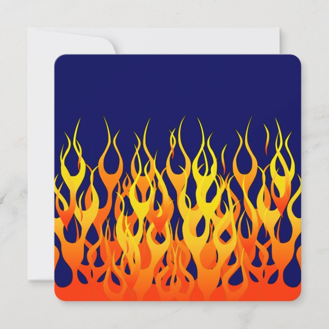 Klassische Flammenfeuer auf blauem Navy (Vorderseite)