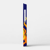 Klassische Flammenfeuer auf blauem Navy Case-Mate iPhone Hülle (Rückseite / Links)