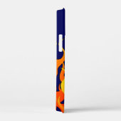 Klassische Flammenfeuer auf blauem Navy Case-Mate iPhone Hülle (Rückseite / Rechts)
