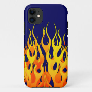 Klassische Flammenfeuer auf blauem Navy Case-Mate iPhone Hülle
