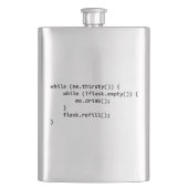 Klassische Flasche für Javascript-Programmierer Flachmann (Vorderseite)