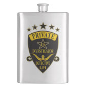 Klassische Flasche für private Ermittler Flachmann (Vorderseite)