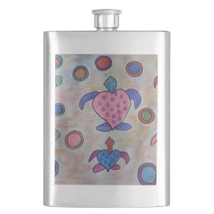 Klassische Flasche für Schildkröten und Kreise Flachmann