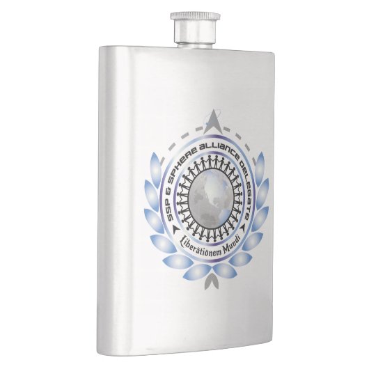 Klassische Flasche mit Logo Flachmann (Rechts)