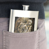 Klassische Flasche mit menschlichem Skelettdesign Flachmann (Beispiel)