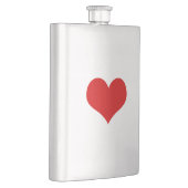 Klassische Flasche mit rotem Herzen Flachmann (Rechts)