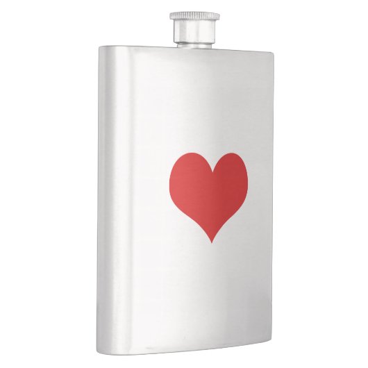 Klassische Flasche mit rotem Herzen Flachmann (Rechts)