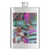Klassische Flasche – Neon-Puls Flachmann (Vorderseite)