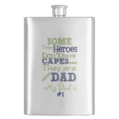 Klassische Flasche/Vater Typografie Flachmann (Vorderseite)