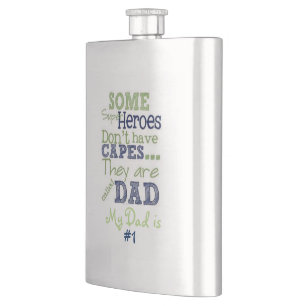 Klassische Flasche/Vater Typografie Flachmann