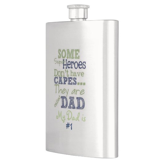Klassische Flasche/Vater Typografie Flachmann (Links)
