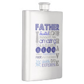 Klassische Flasche/Vater Typografie Flachmann (Rechts)