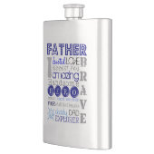Klassische Flasche/Vater Typografie Flachmann (Links)