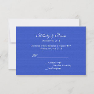 Klassische florale blaue Hochzeits-Einladungskarte RSVP Karte