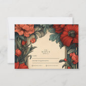Klassische florale Hochzeit Jugendstil RSVP Karte (Vorderseite)