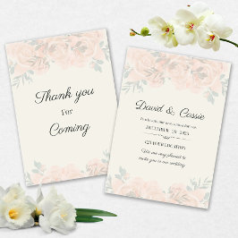 Klassische Florale Hochzeitseinladung Einladung