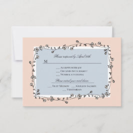 Klassische florale Hochzeitskarte/UAWG RSVP Karte