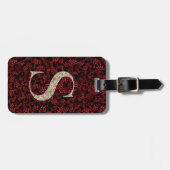 Klassische florale Mit Monogramm Buchstaben S dunk Gepäckanhänger (Vorderseite horizontal)