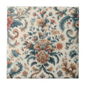 Klassische florale Print Tile Fliese (Vorderseite)