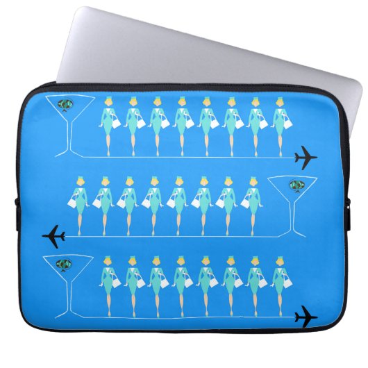 Klassische Flugbegleiter-Laptop-Hülse Laptopschutzhülle (Vorderseite)